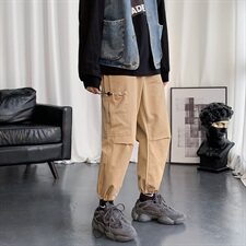 20秋季港风大码潮流宽松工装抽绳束脚裤运动休闲裤K2021-P50，男装休闲裤，电商A009A（原A058A）