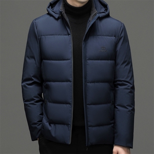 冬季新款男士可脱卸帽休闲棉服爸爸装中年加厚保暖宽松棉衣外套图片