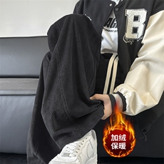 加绒休闲裤男宽松灯芯绒弯刀裤K3657-P45加绒P55控68加绒控78，男装卫衣，星座209-2