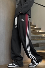 2025休闲裤子男生潮流直筒卫裤新款宽松阔腿加长卫裤-K3029-P40，男装休闲裤，星座1105-2