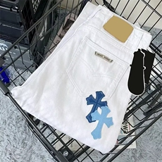 新十字架贴布网红同款潮牌牛仔长裤宽松百搭休闲男女款AM551P58，男装休闲裤，星座1013-5