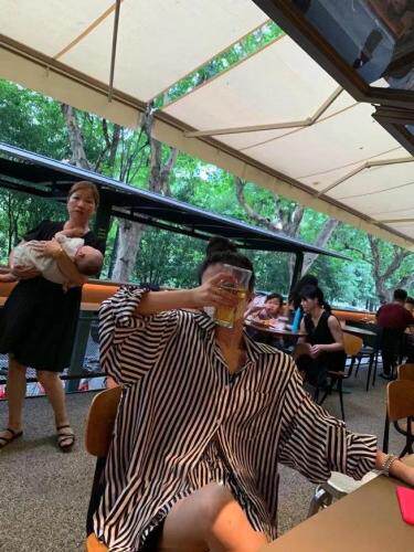 秋季新款条纹衬衫套装，女装衬衫，AT(2F)