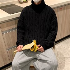 高领毛衣男秋冬加厚日系慵懒复古针织cityboy上衣打底衫YM006-P45，男装T恤，星座1008-2