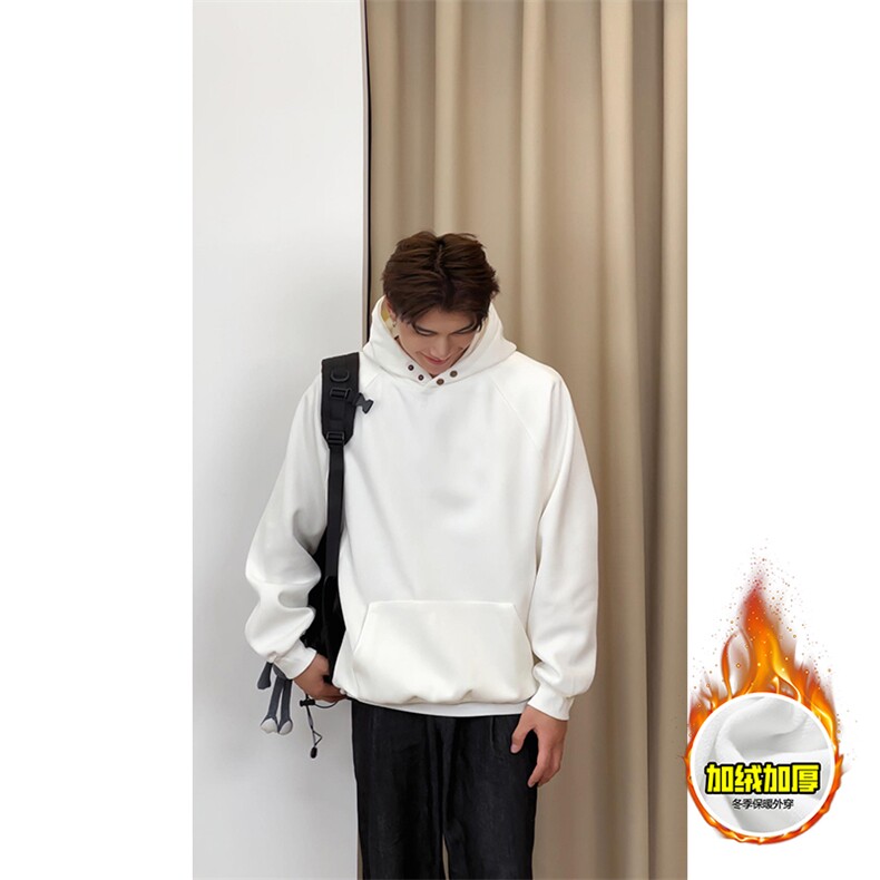 480G重磅加绒硬挺boxy男女秋冬美式高街结构古铜两粒扣卫衣厚外套，女装短外套，电商A486-1