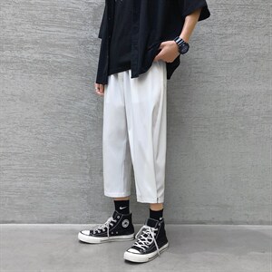 裤子男夏季工装潮流裤韩版宽松直筒ins七分裤休闲裤1211-特批20,男装休闲裤,星座718-1
