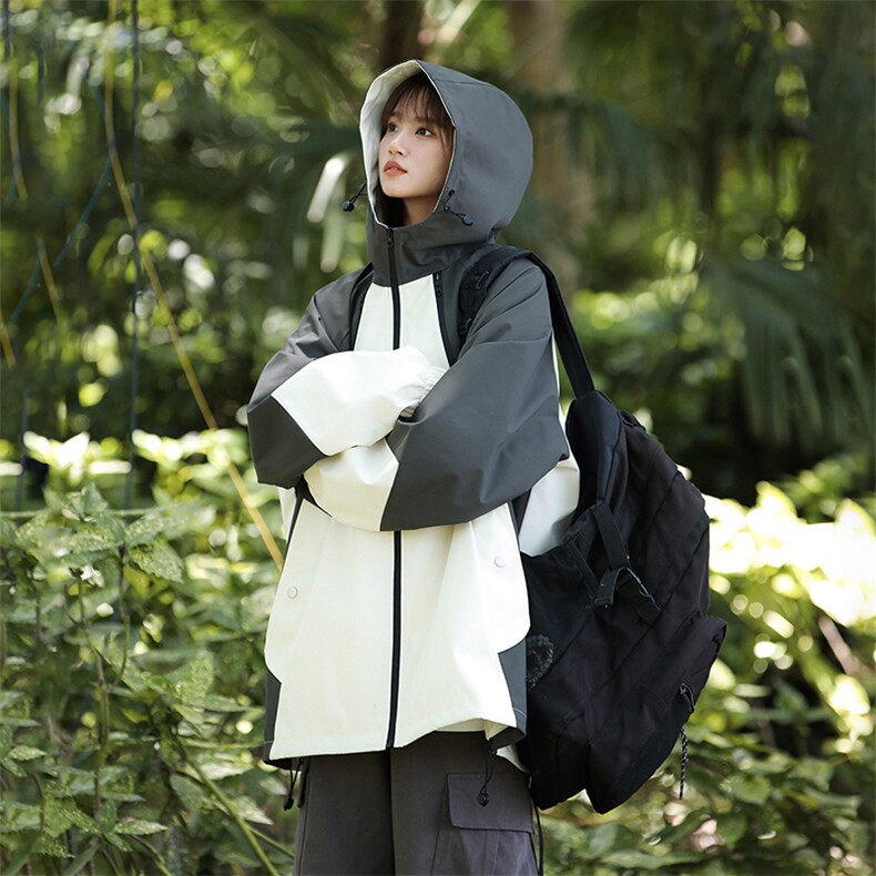815A-MJ78312-75特春秋装新品拼色户外登山服三防冲锋衣外套女模,男装夹克,星座815A