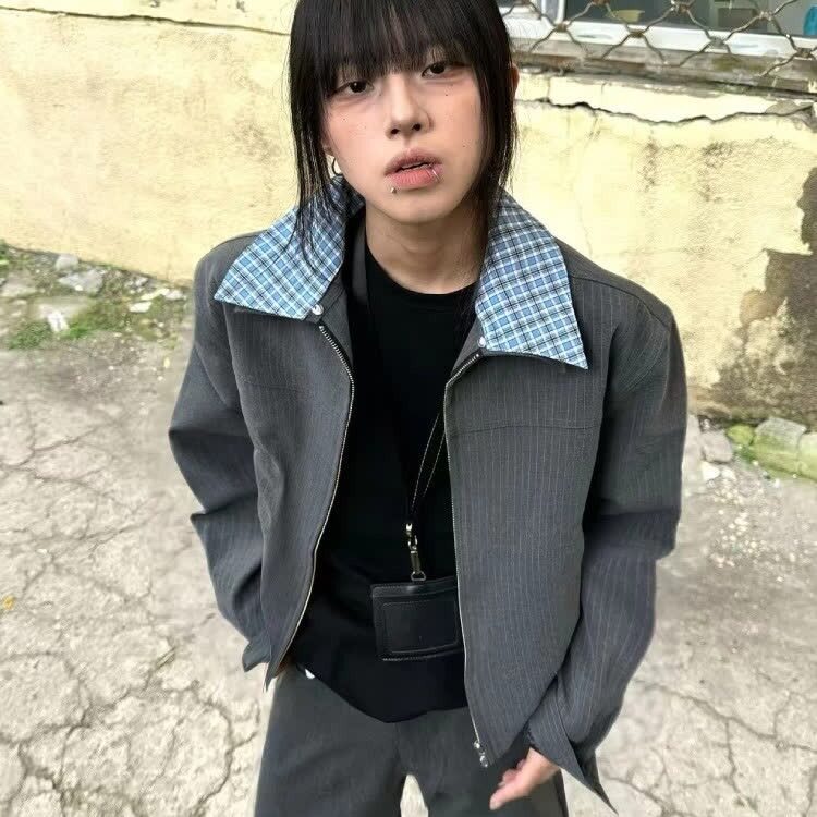 A911-P87韩系高级感小香风外套男女高街潮牌ins痞帅休闲复古，女装短外套，电商B323A