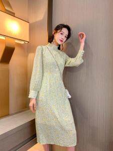 【现货】2021年春季流行时尚女装新款修身连衣裙，女装连衣裙，荷塘月色