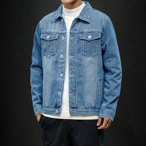 秋冬季加绒加厚牛仔夹克男修身休闲韩版潮流外套日系衣服1608-P95图片 秋冬季加绒加厚牛仔夹克男修身休闲韩版潮流外套日系衣服1608-P95图片