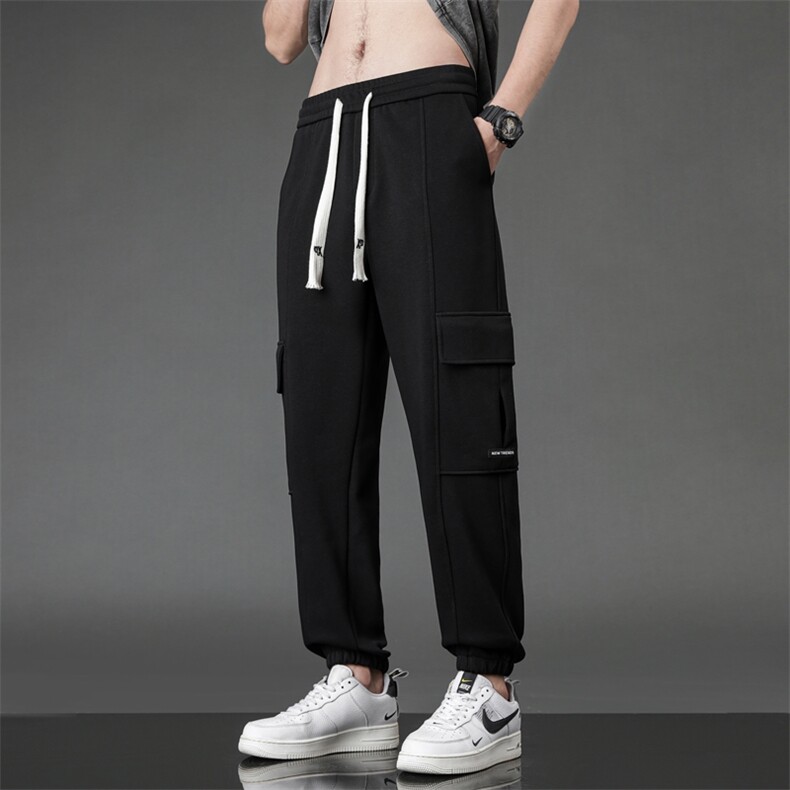 工装卫裤男士潮牌宽松束脚长裤子男款运动休闲裤K666-P45,男装休闲裤,星座308B-2