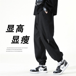 日系工装裤男款休闲长裤春秋冬季潮牌休闲裤,奶奶裤短靴穿搭图片