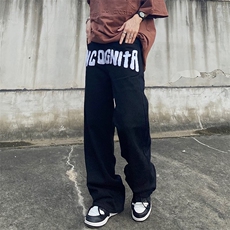 218-1-P55-KB10新款时尚毛巾刺绣休闲宽松裤，男装休闲裤，四季星座218-1