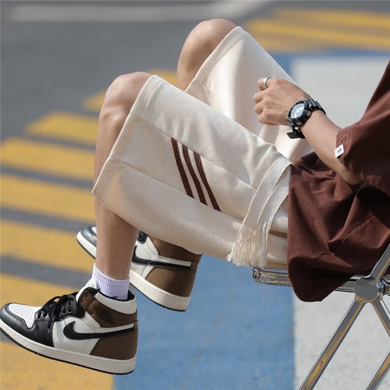 运动短裤男韩版潮流拼色高街帅气2026夏季新款ins五分裤K3852-P30,男装牛仔裤,星座412