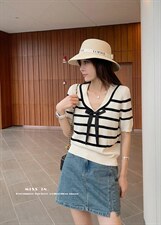 夏季新款小众设计感蝴蝶结上衣，其它，蜜思印·金