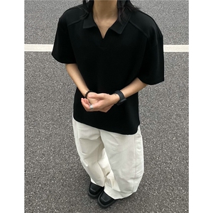 大货重磅POLO衫夏季短袖翻领半袖上衣cleanfit正肩t恤衫S419特28图片