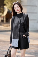 现货新款秋新款韩版时尚宽松休闲女今年流行百搭PU炸街皮衣三件套，女装套装/套裙，韩美纤衣