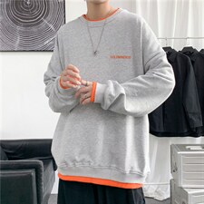 韩版潮流青年上衣2024秋装新款卫衣男圆领休闲A161-2-Y752-P35，男装卫衣，电商A161-2