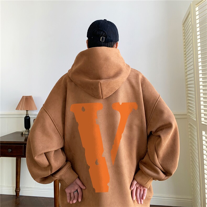 麂皮绒连帽卫衣重磅400克橙v印花JL7012-P45控78（抖音不可售）,男装卫衣,星座508（原C305）