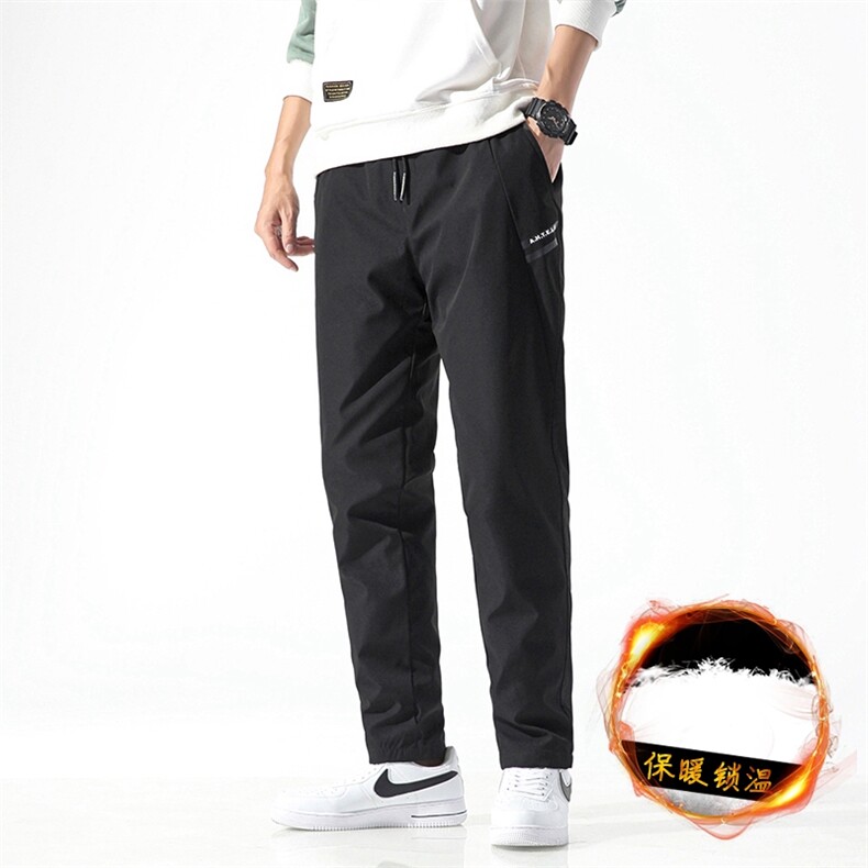 冬季保暖白鸭绒可推卸内胆大码羽绒裤光版纯色A406Y6653P115，男装棉裤，星座309（原A406）