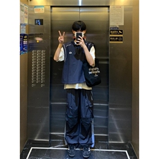 【网图有货】藏蓝色美式工装马甲背心男山系短款外套A683CC-特P40，男装背心/马甲，星座1007（原301D）