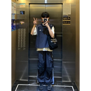 【网图有货】藏蓝色美式工装马甲背心男山系短款外套A683CC-特P40图片