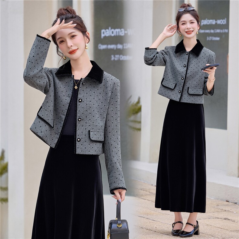 小香bao款现货2025新款秋冬时髦气质时尚小香风法式套装套裙，女装套装/套裙，兰菲阁