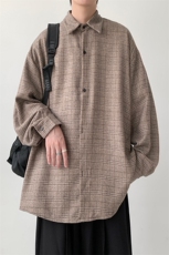 已出货宽松小香风衬衫男宽松格子衬衣KD623-P55控78，男装衬衫，电商D312-1
