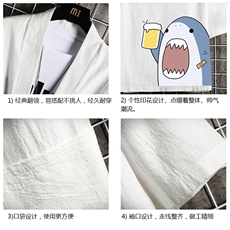 HF59137-P40风汉服男开衫外套七分袖道袍网格挂拍，男装民族服装，电商A040A