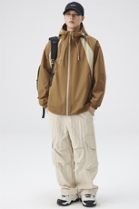秋季宽松夹克男撞色冲锋衣外套DSA157B-JK7837-P68，男装夹克，电商A157B