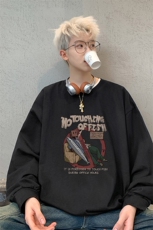 已注册港风纯棉260克高街抖音直播得物品质长袖T恤打底衫T4209P28，男装T恤，电商C408-1(原B339-1)