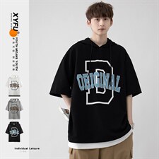 22年高品质新款纯棉短袖T恤珠地潮牌风美式街头风ZDL3203-P51，男装T恤，星座717