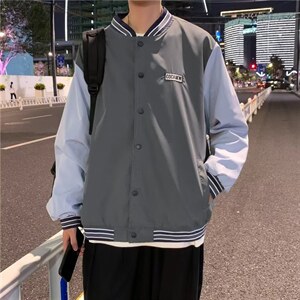 男秋季拼接棒球服外套潮牌街头JK8836P40图片
