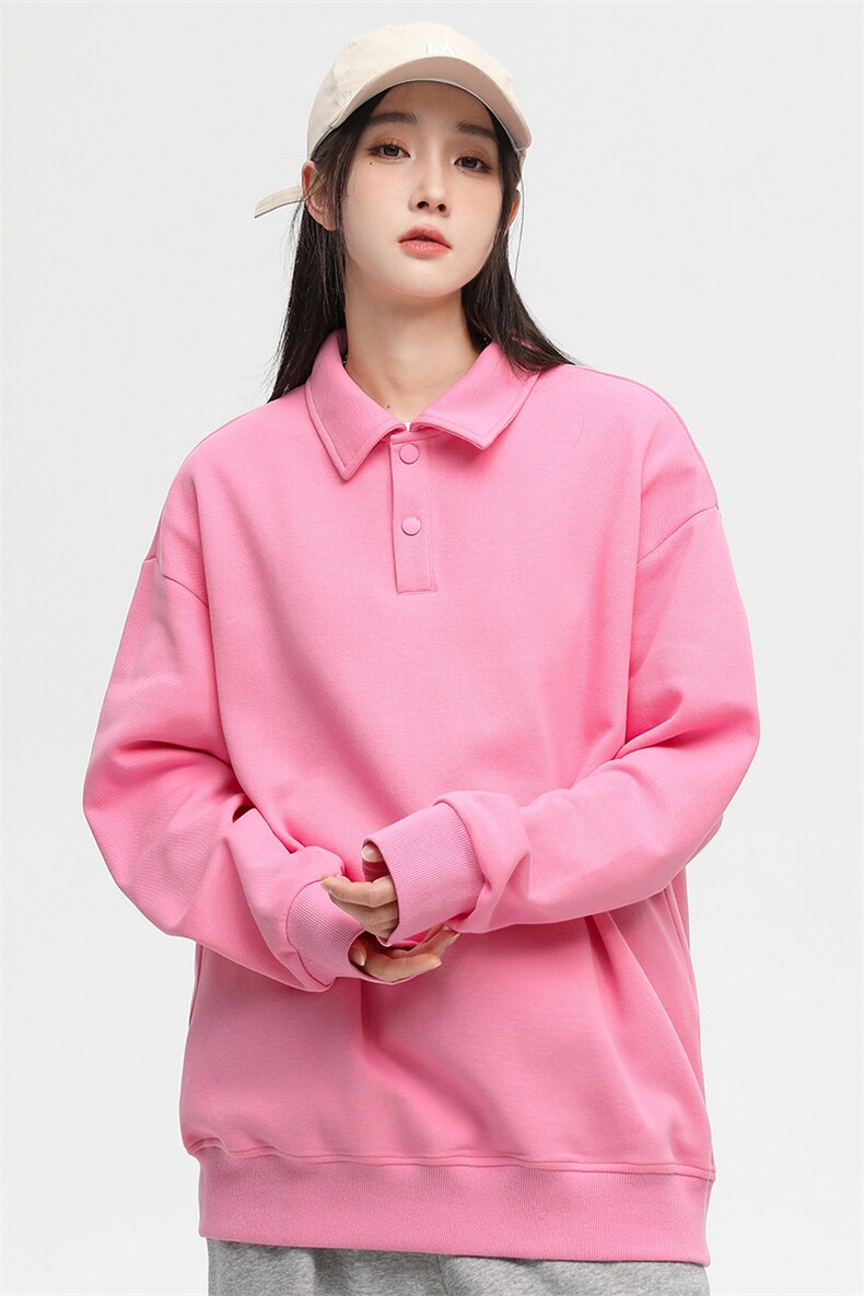 秋季新品时尚百搭衬衫纯色翻领卫衣男女同款EY3670-P60,男装衬衫,电商B306