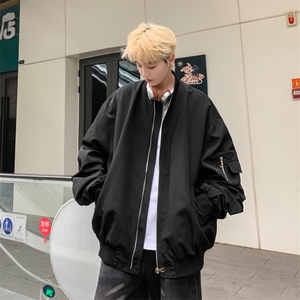 阿尔法飞行员外套男秋季潮牌宽松机能垫肩棒球服男生痞帅休闲衣服图片