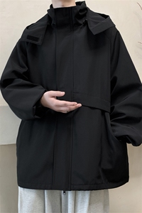 JK9086/P75秋装新款个性可拆卸帽子外套男防风防水冲锋衣夹克男图片