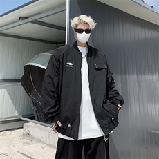 外套男美式高街复古棒球服秋冬款情侣潮牌夹棉加厚飞行夹克JY659，男装夹克，星座1116A-1（原606A）