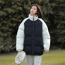 现货抖音得物可供视频三防加厚羽绒拼接棉衣外套面包棉服WM8666，男装棉衣，电商A486