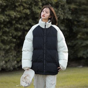 现货 抖音得物可供视频 三防加厚羽绒拼接棉衣外套面包棉服WM8666图片