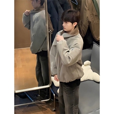 仿兔毛保暖翻领棉服pu皮毛一体棉衣外套MY0326特P103，男装皮衣，星座908-1