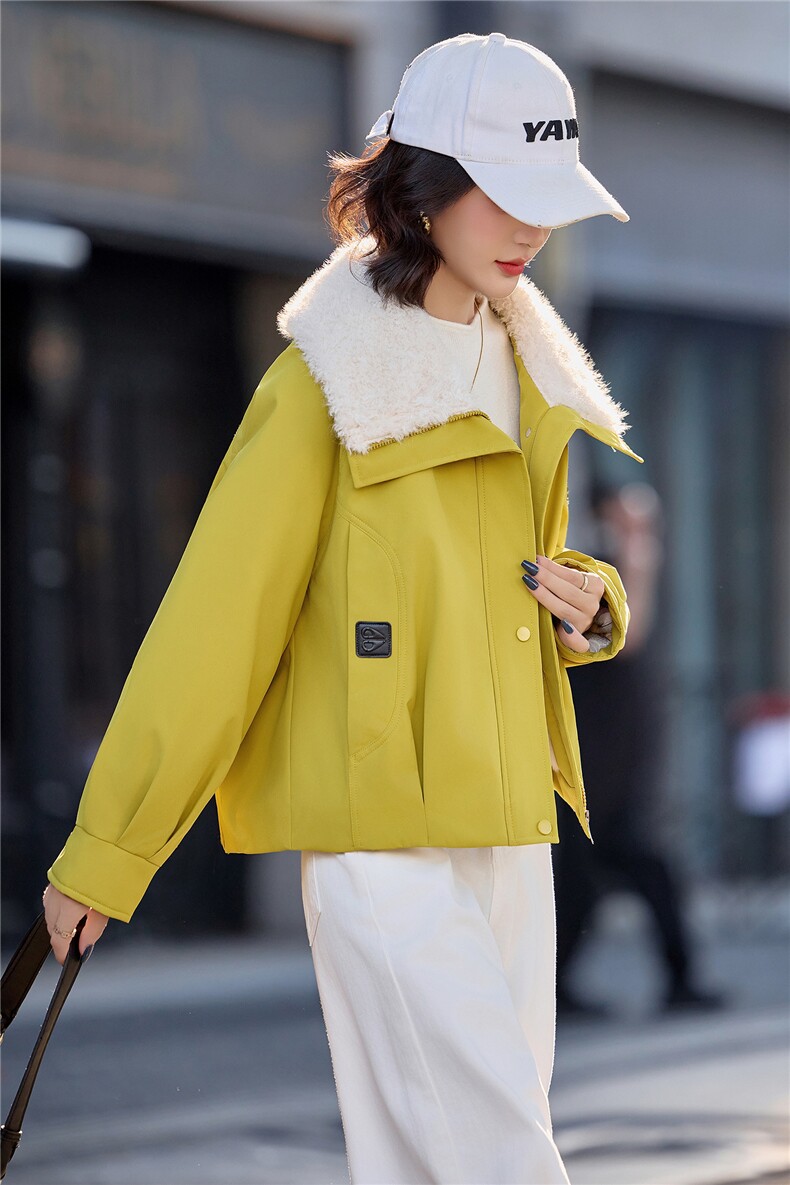 2025冬装新款休闲加绒棉衣外套,女装棉衣/棉服,依路服饰