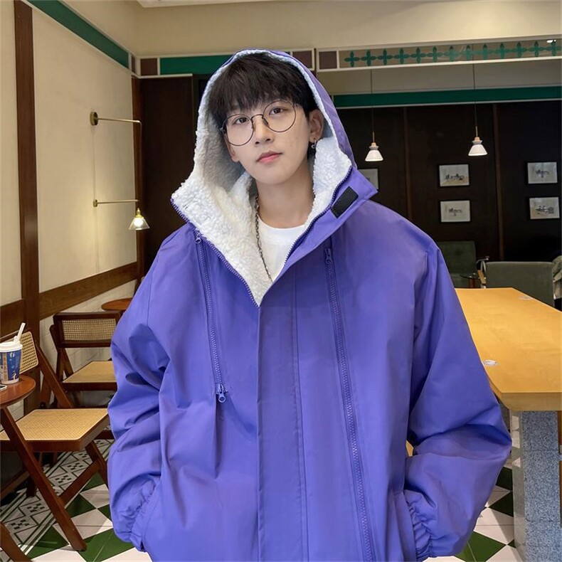 三防多拉链户外冲锋衣内里600克仿兔毛潮牌棉衣XZ301AY02P118,男装夹克,星座301A