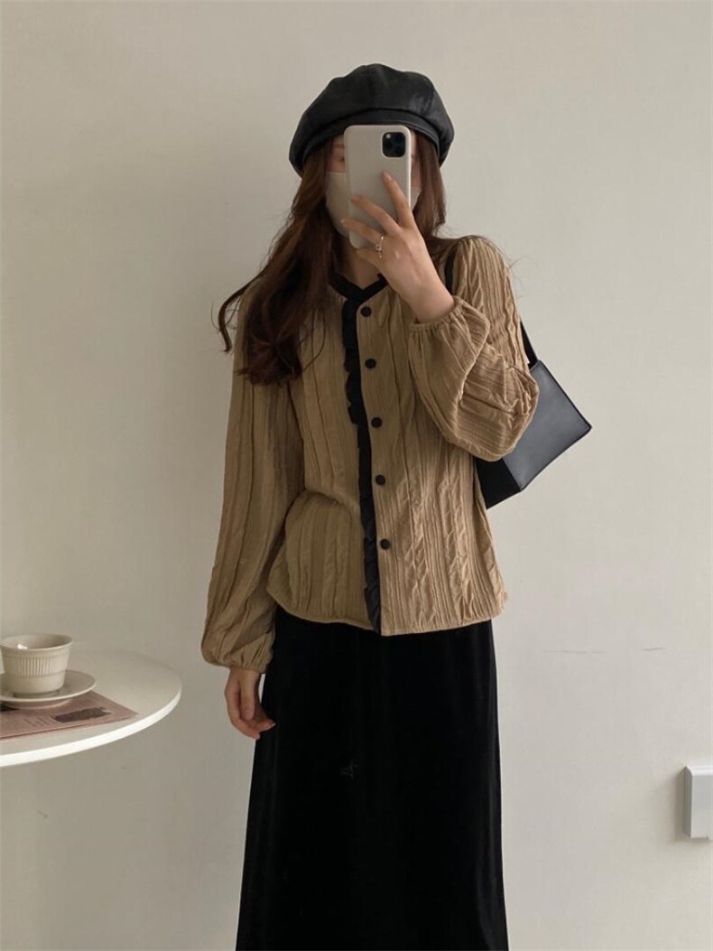 木耳边皱皱小衫，其它，土布鱼