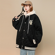 冬款中性风时尚毛巾绣棉服假两件连帽外套男士8135-P140控价178，男装棉衣，电商A441-1