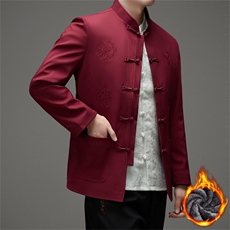 常货中老年加绒棉衣唐装外套男士复古盘扣风棉服外套中式唐装，男装棉衣，钱塘723