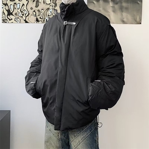 保暖小众立领棉衣棉服男金属高级感加厚棉袄痞帅潮牌外套冬季图片
