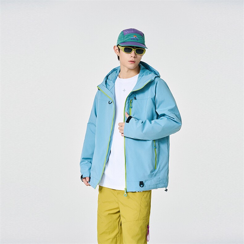 新款男女高品质户外登山服青少年学生冲锋衣夹克外套HS6633-P80，男装夹克，星座1206（原A206）