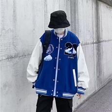 美式棒球服高街学院风痞帅字母情侣款日系夹克J666-P70，男装夹克，星座1109-3
