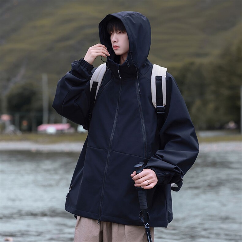 Cityboy情侣时尚连帽冲锋衣外套夹克团体班服,男装夹克,星座301D-5(原星座1415）