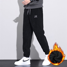 灯芯绒加绒加厚保暖卫裤男士秋冬宽松束脚休闲裤JR8009-特P45，男装休闲裤，星座610（原A335）