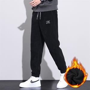 灯芯绒加绒加厚保暖卫裤男士秋冬宽松束脚休闲裤JR8009-特P45图片